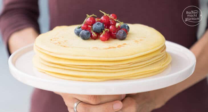 Einfaches Pfannkuchen Grundrezept | Backen macht glücklich