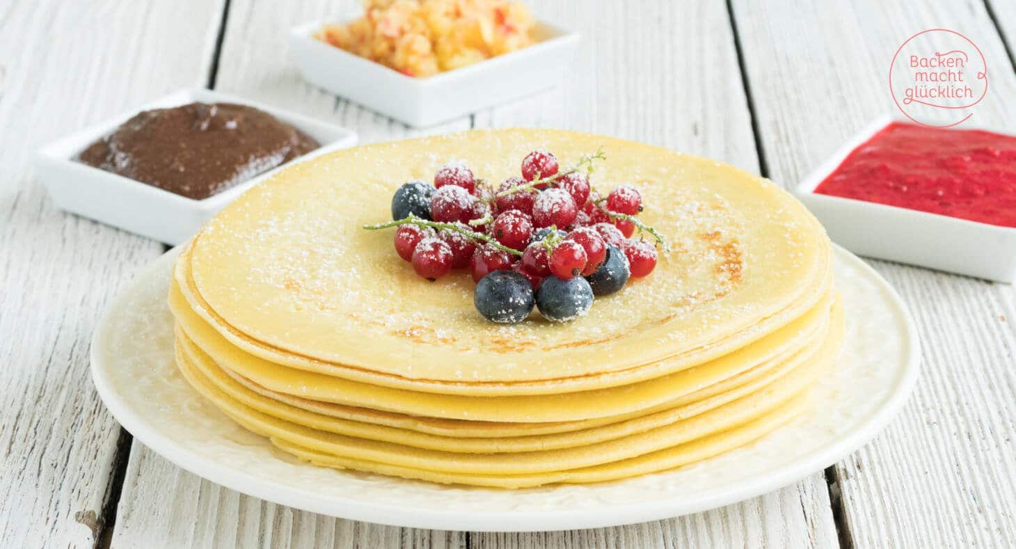 Einfaches Pfannkuchen Grundrezept | Backen macht glücklich