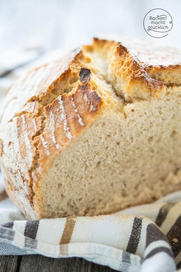 Weizenbrot mit Sauerteig ohne Hefe