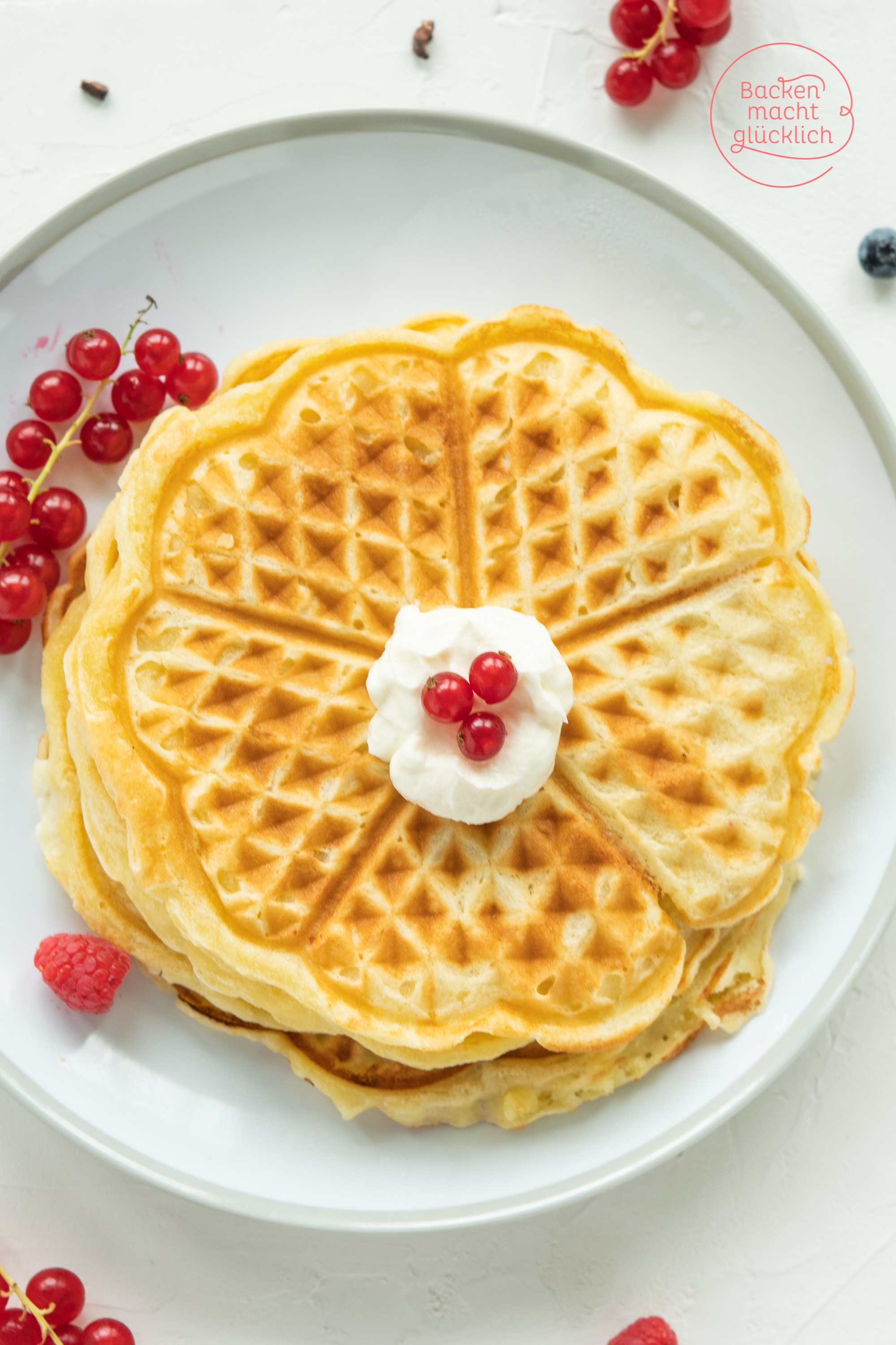 Fluffige saftige Waffeln mit Quark