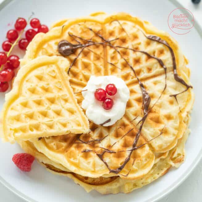 Saftige Waffeln mit Quark