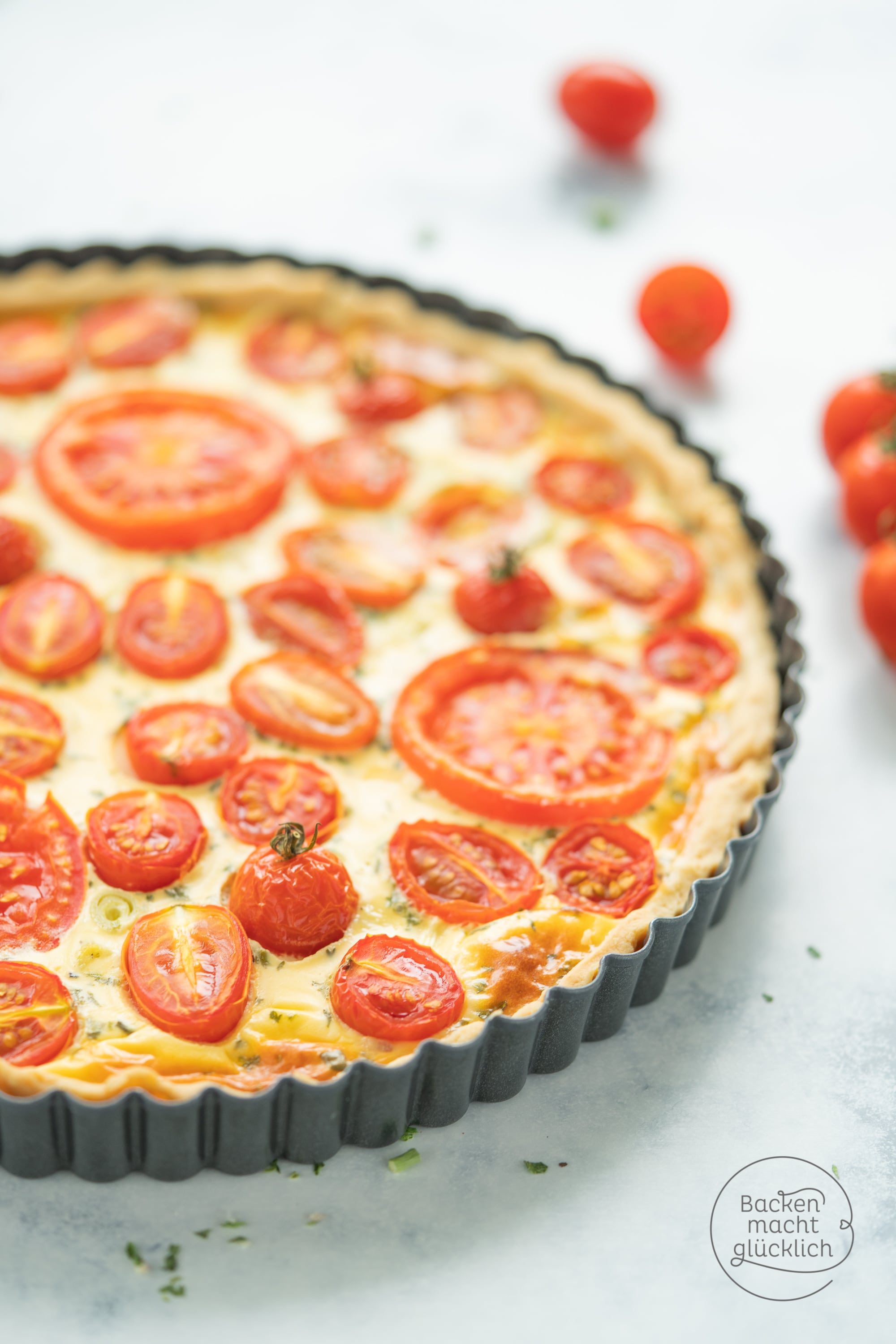 Tomaten Ziegenkäse Quiche