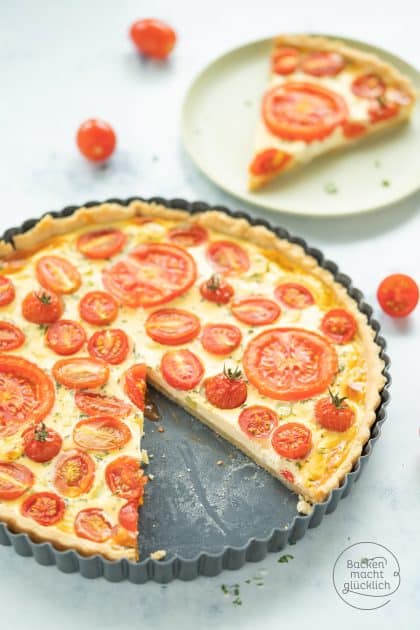 Tomatenquiche mit Ziegenkäse