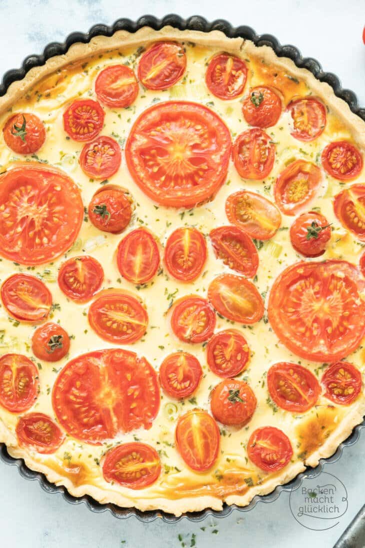 Tomaten-Quiche mit Ziegenkäse | Backen macht glücklich