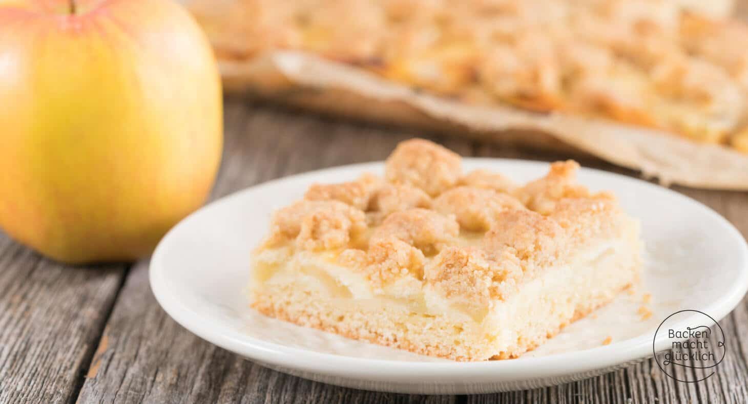 Apfel-Schmand-Kuchen mit Streuseln | Backen macht glücklich