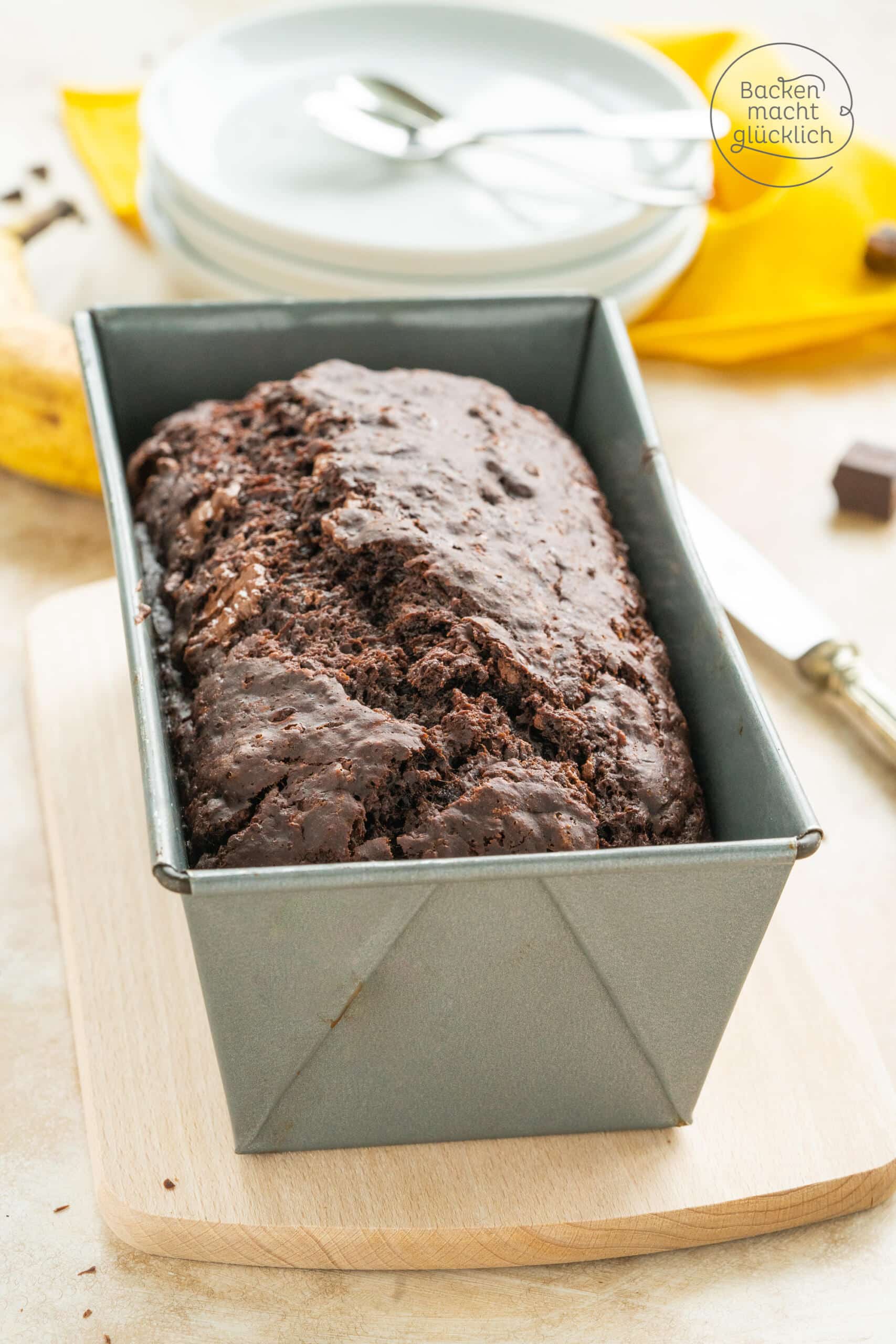 Bananenbrot mit Schokolade vegan