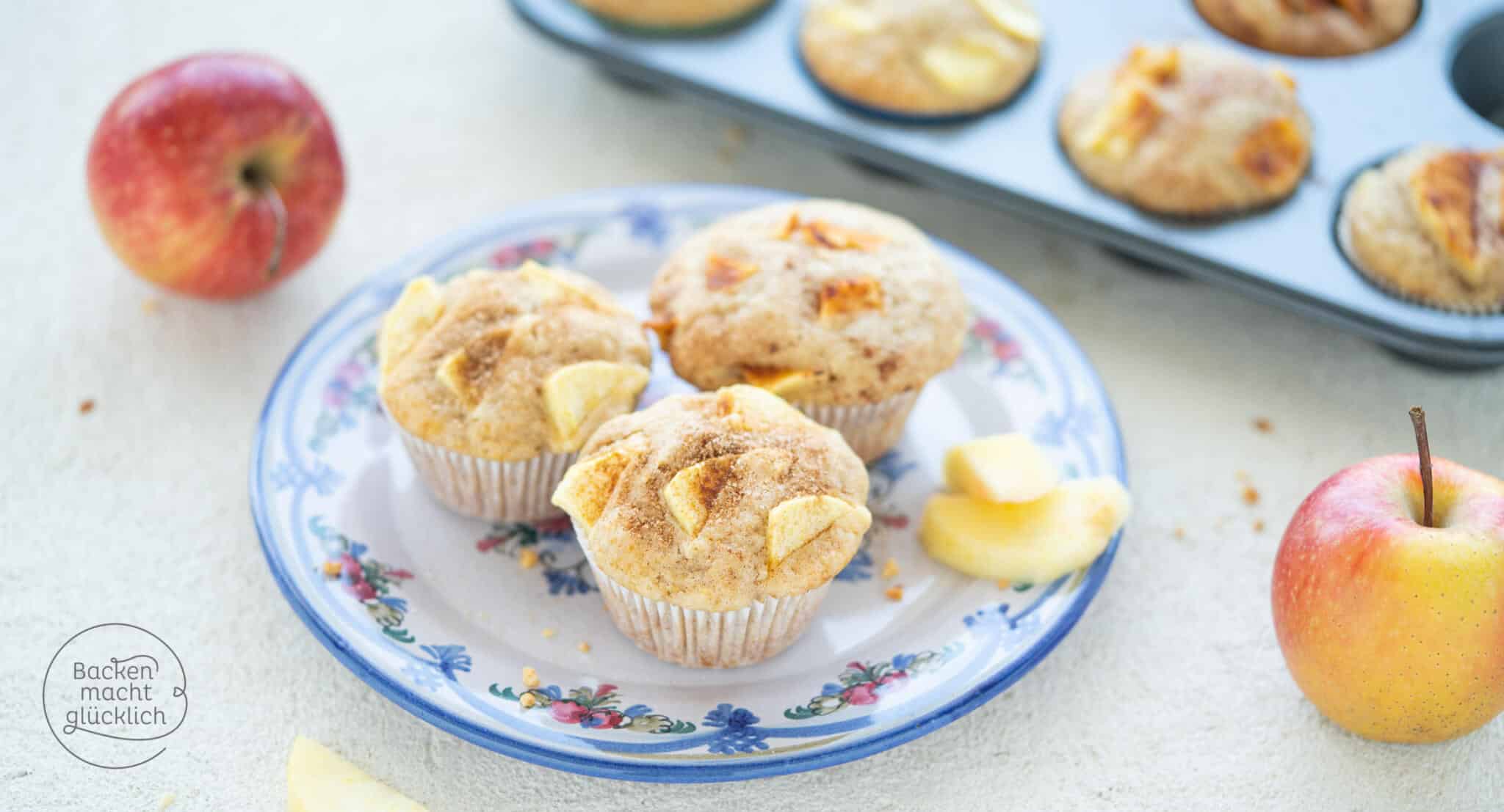 Einfache saftige Apfel-Muffins