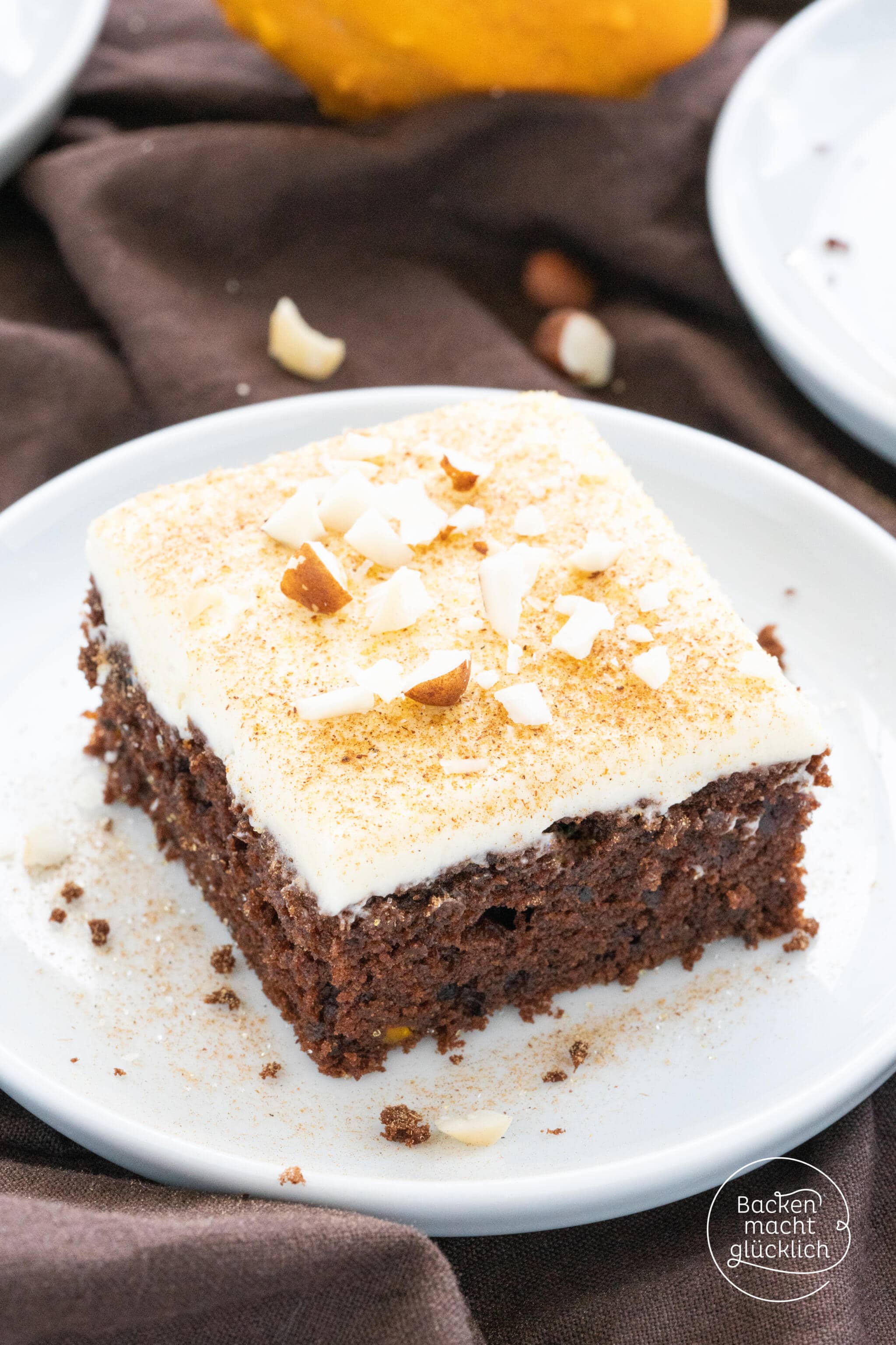 Kürbiskuchen mit Schokolade