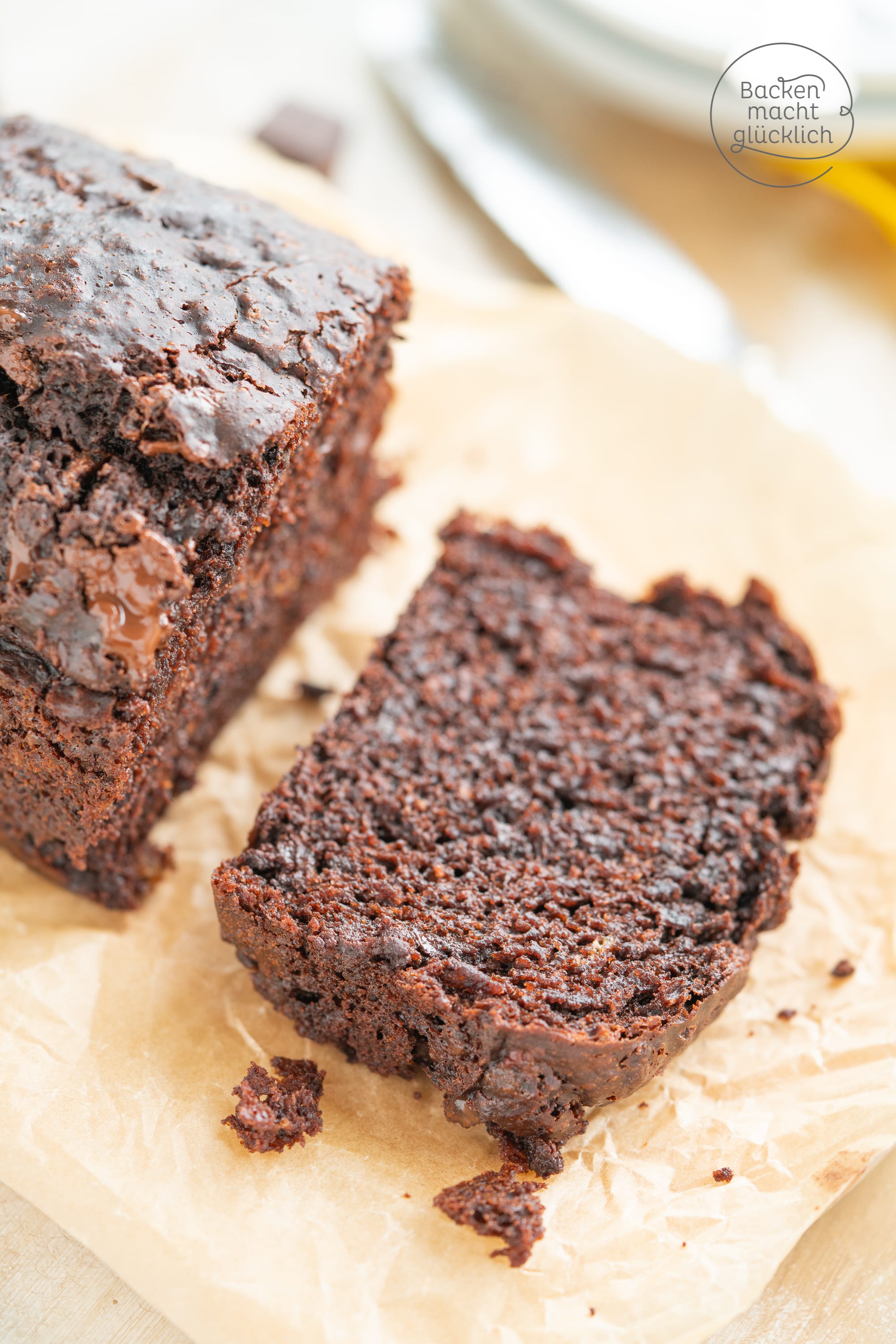 Saftiges Schoko-Bananenbrot vegan