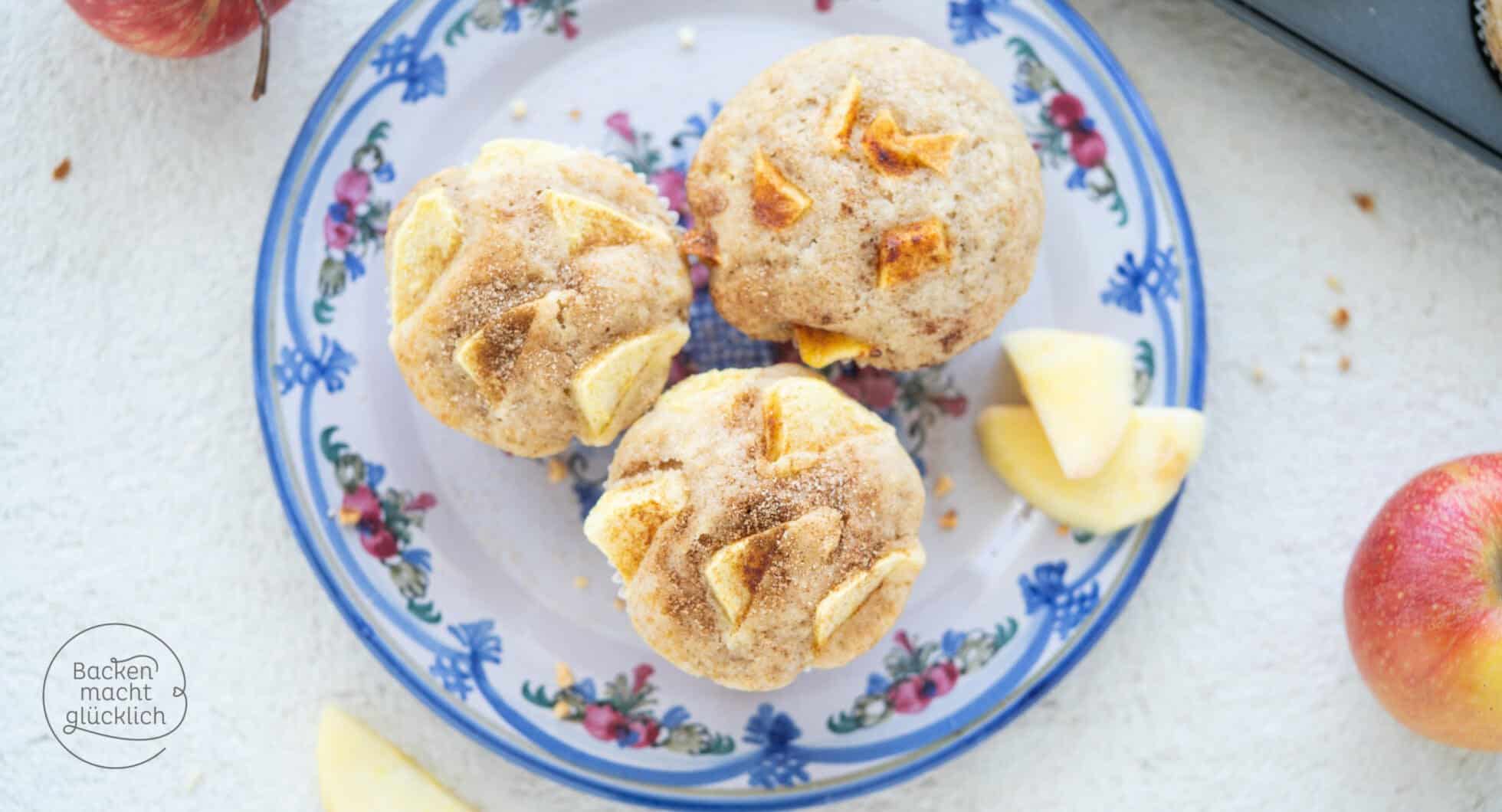 Einfache saftige Apfel-Muffins mit Joghurt | Backen macht glücklich