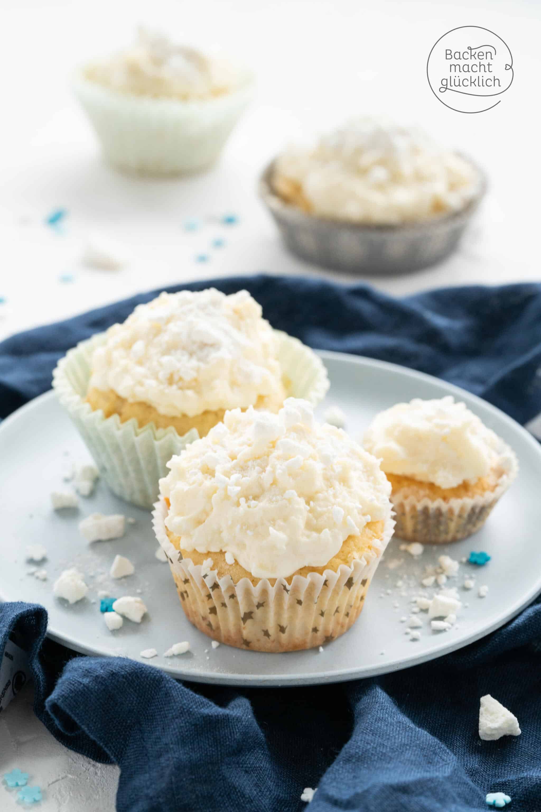 Schnee-Cupcakes Rezept