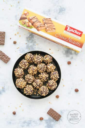 Schoko-Nuss-Konfekt Kugeln