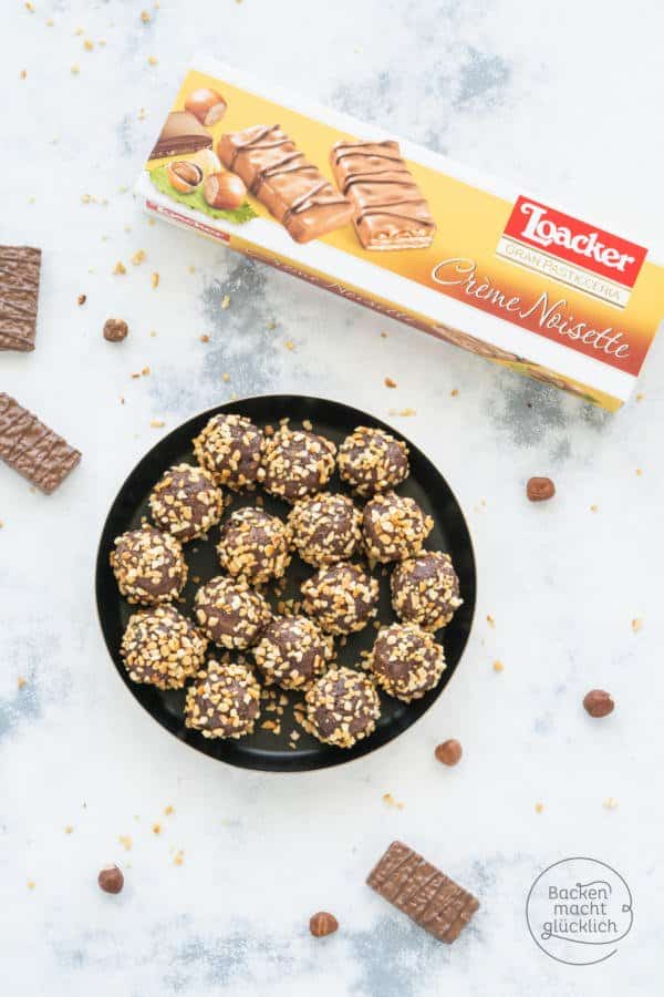 Schoko-Nuss-Konfekt Kugeln
