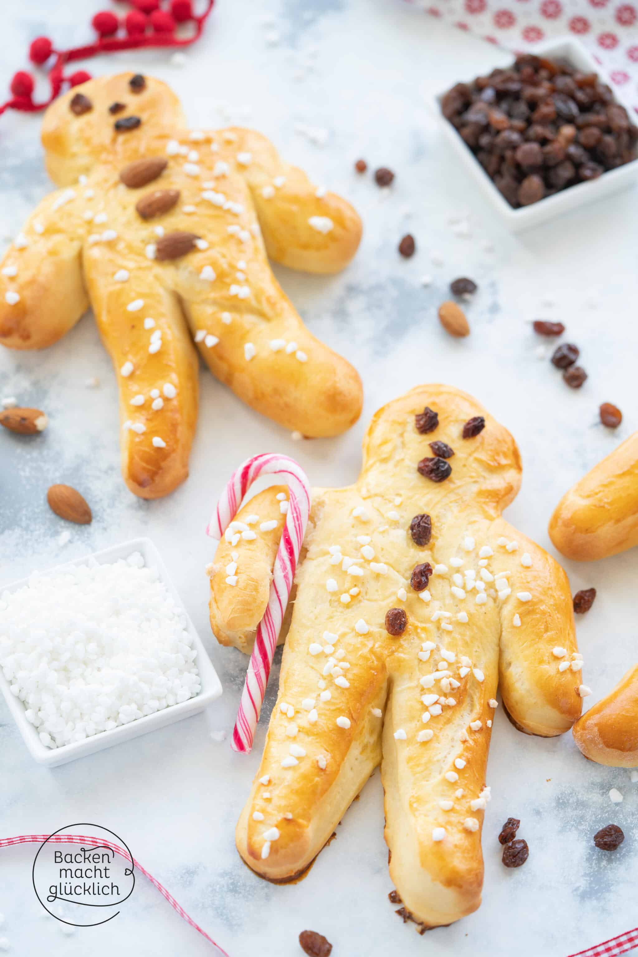 Weckmann backen Hefeteig