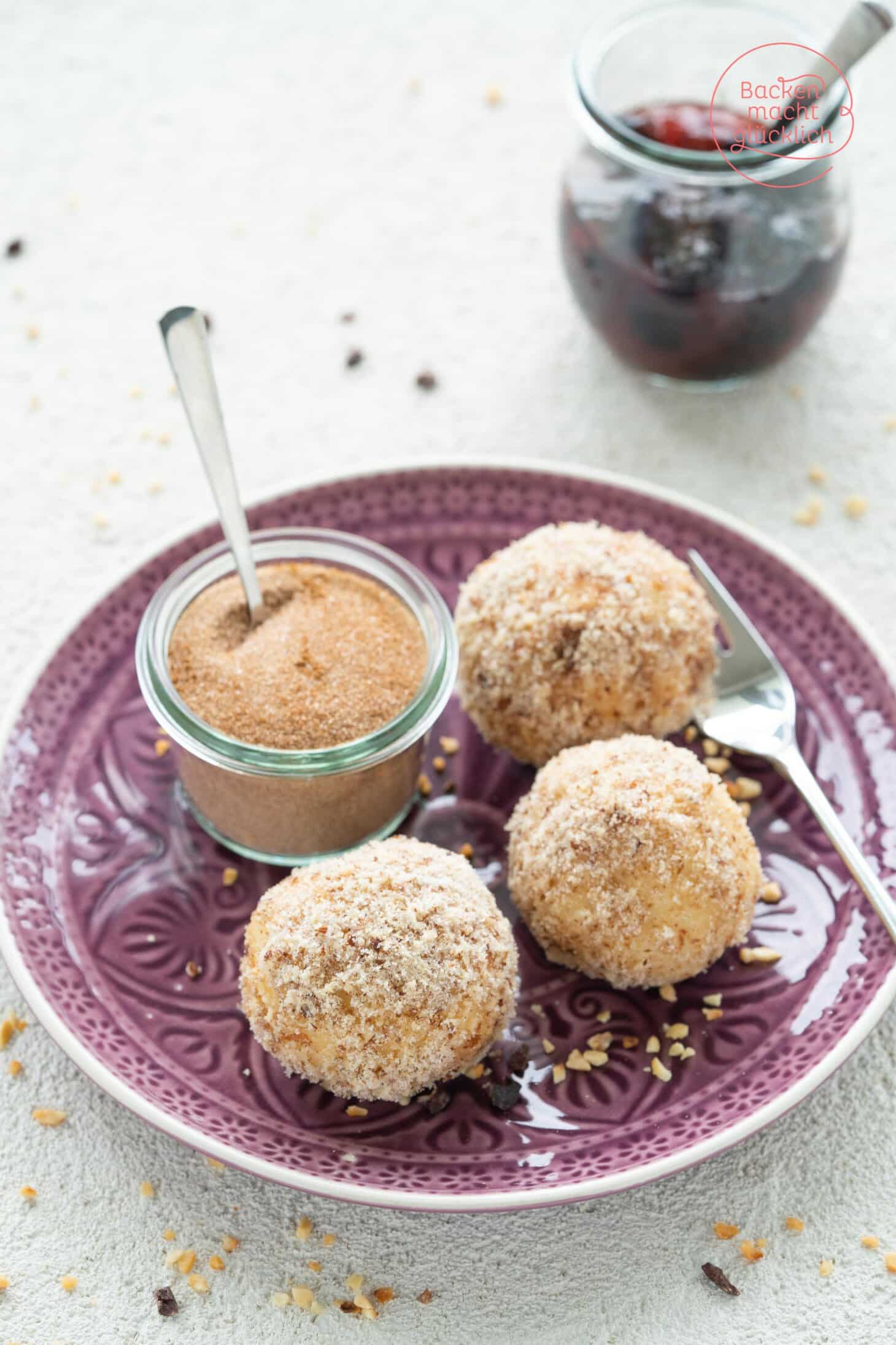 Topfenknödel mit Nougat-Füllung | Backen macht glücklich