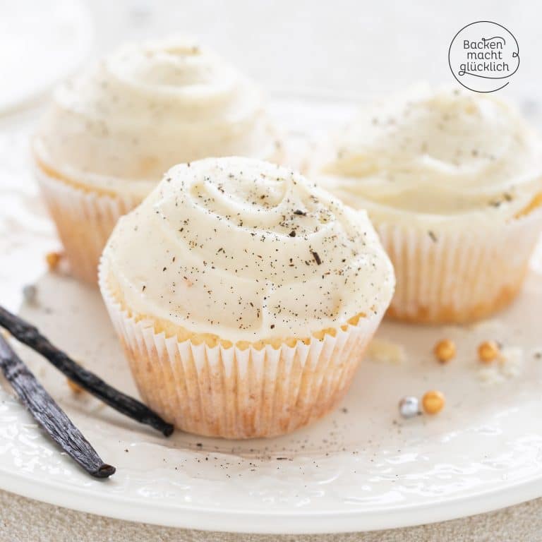 Vanille-Cupcakes mit Buttercreme-Frosting