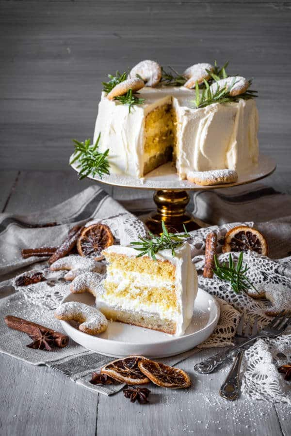 Vanillekipferl-Sahne-Torte