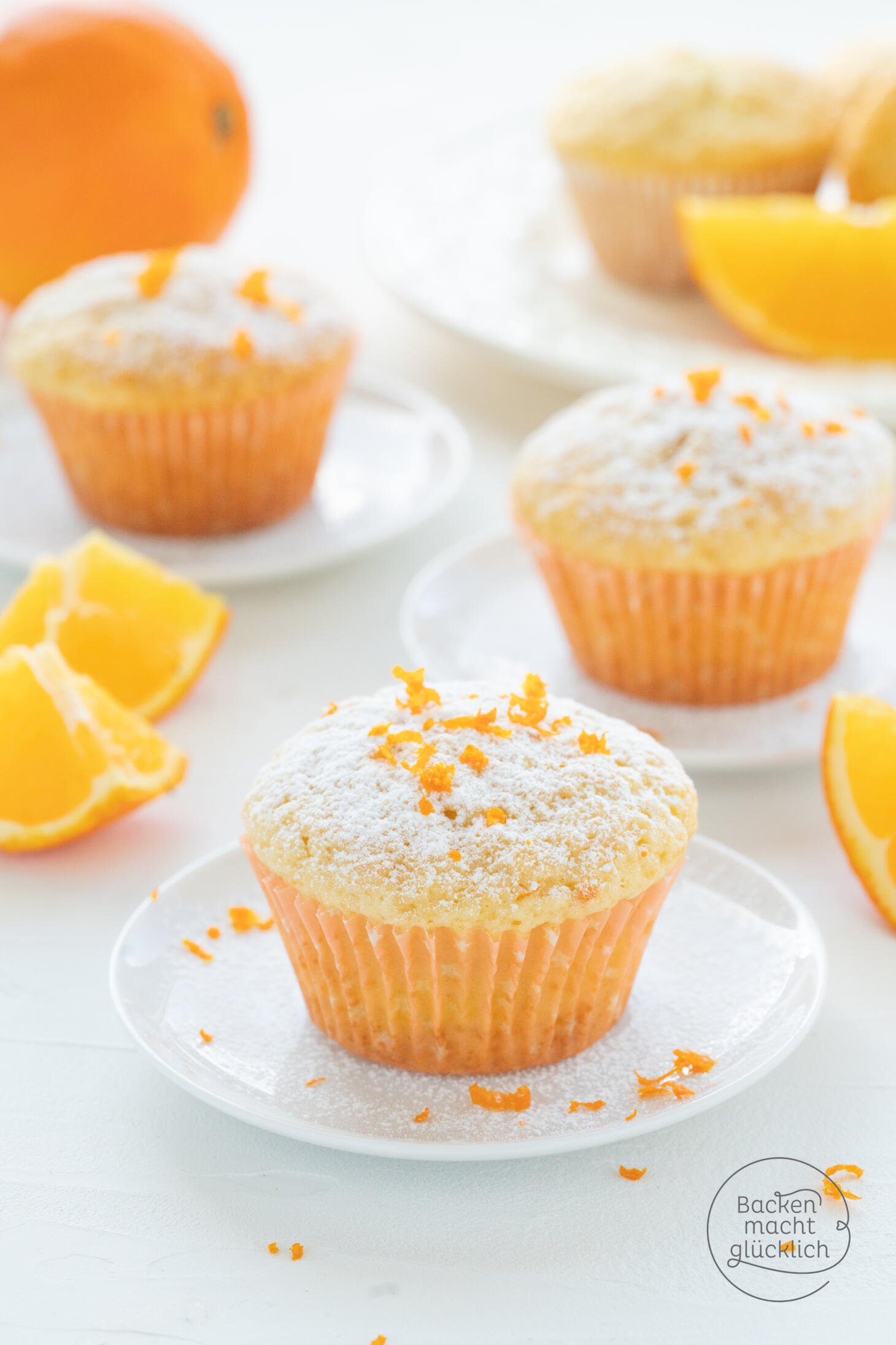 Schnelle, fluffige Orangenmuffins | Backen macht glücklich