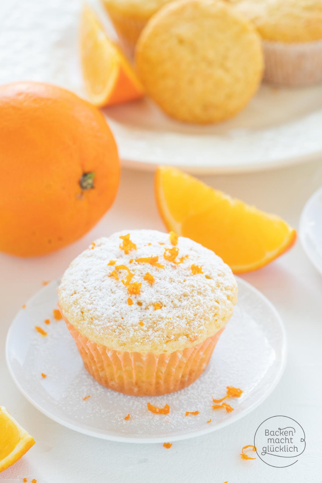Schnelle, fluffige Orangenmuffins | Backen macht glücklich