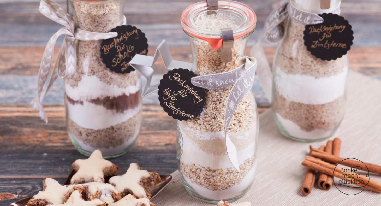 Zimtstern-Backmischung im Glas | Backen macht glücklich Zimtstern-Backmischung im Glas | Backen macht glücklich