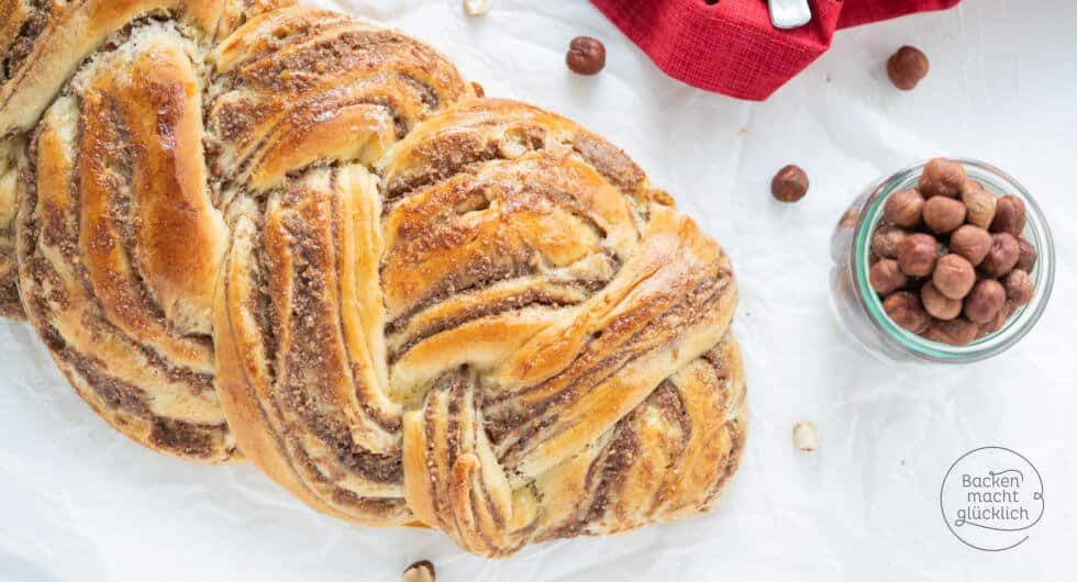 Köstlicher Hefezopf mit Nussfüllung | Backen macht glücklich