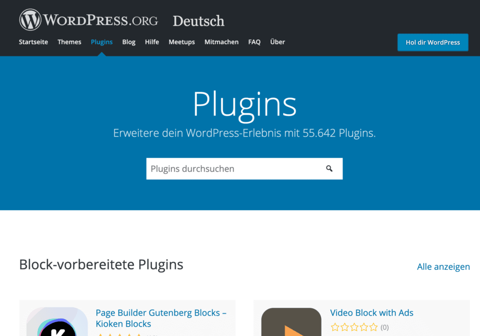 WordPress Plugins Homepage