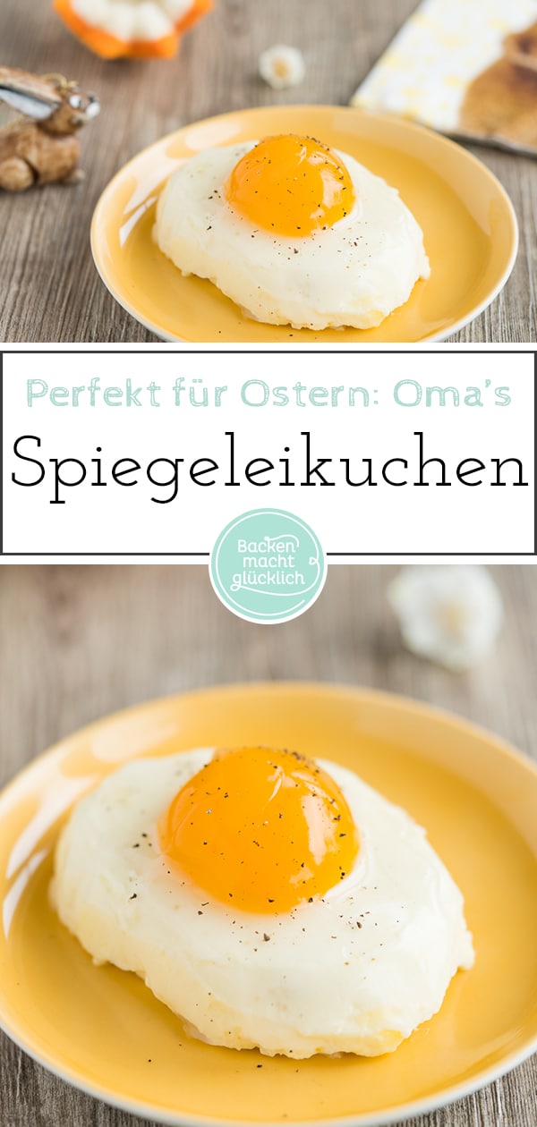 Dieser Spiegeleikuchen mit Aprikose oder Pfirsich sieht täuschend echt aus! Ein super Osterrezept vom Blech! Mit dem Spiegeleier-Kuchen macht ihr definitiv nichts falsch!