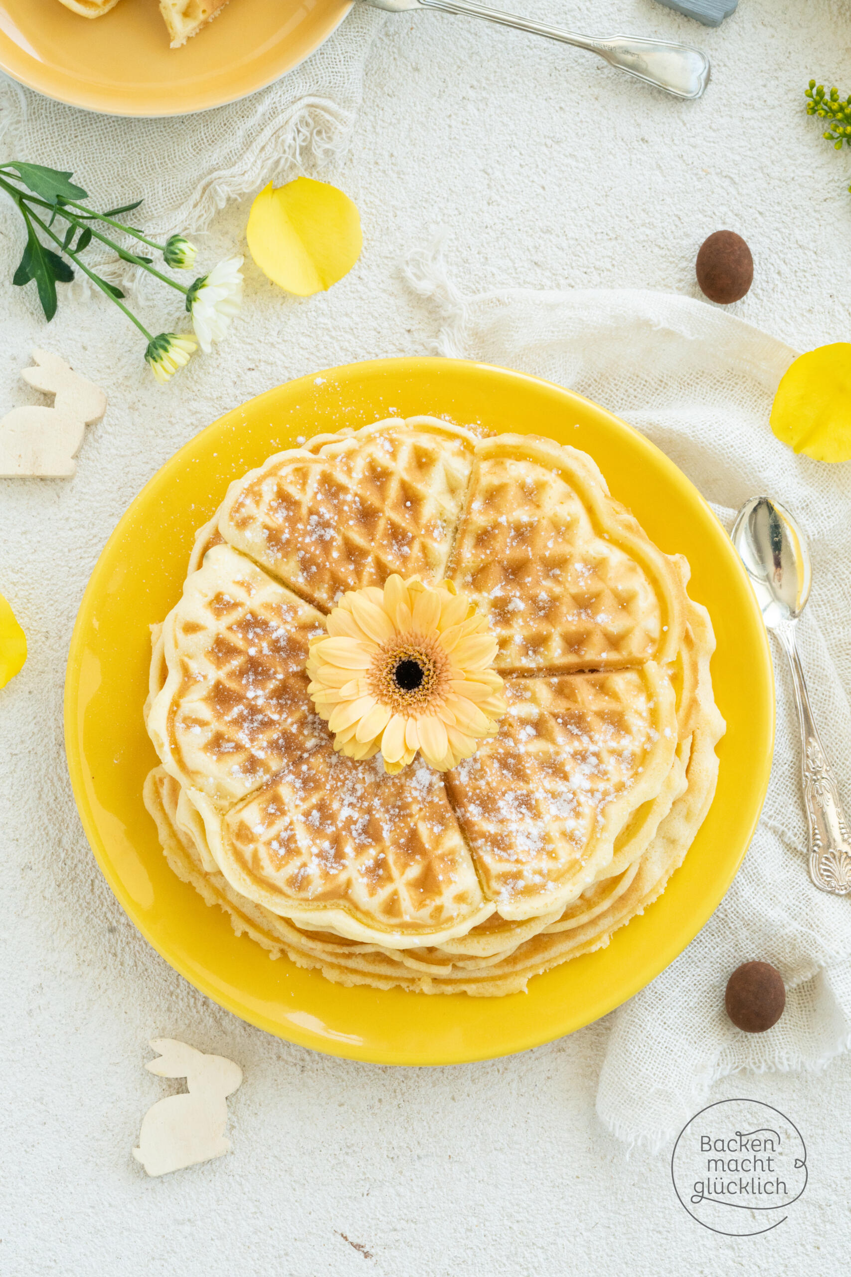 Belgische Waffeln mit Eierlikör