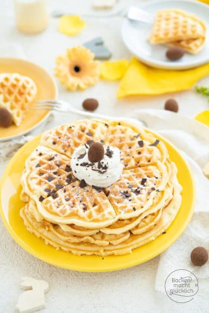 Fluffige Eierlikör Waffeln