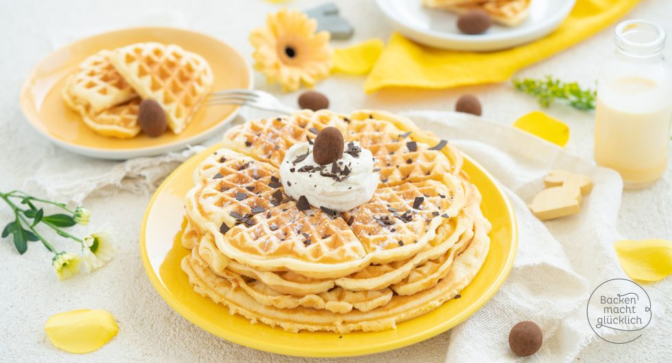 Fluffige Waffeln mit Eierlikör