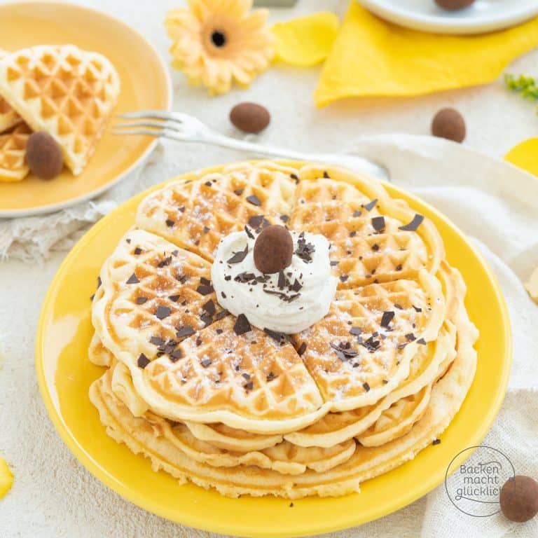 Blitzschnelle, herrlich fluffige Waffeln mit Eierlikör