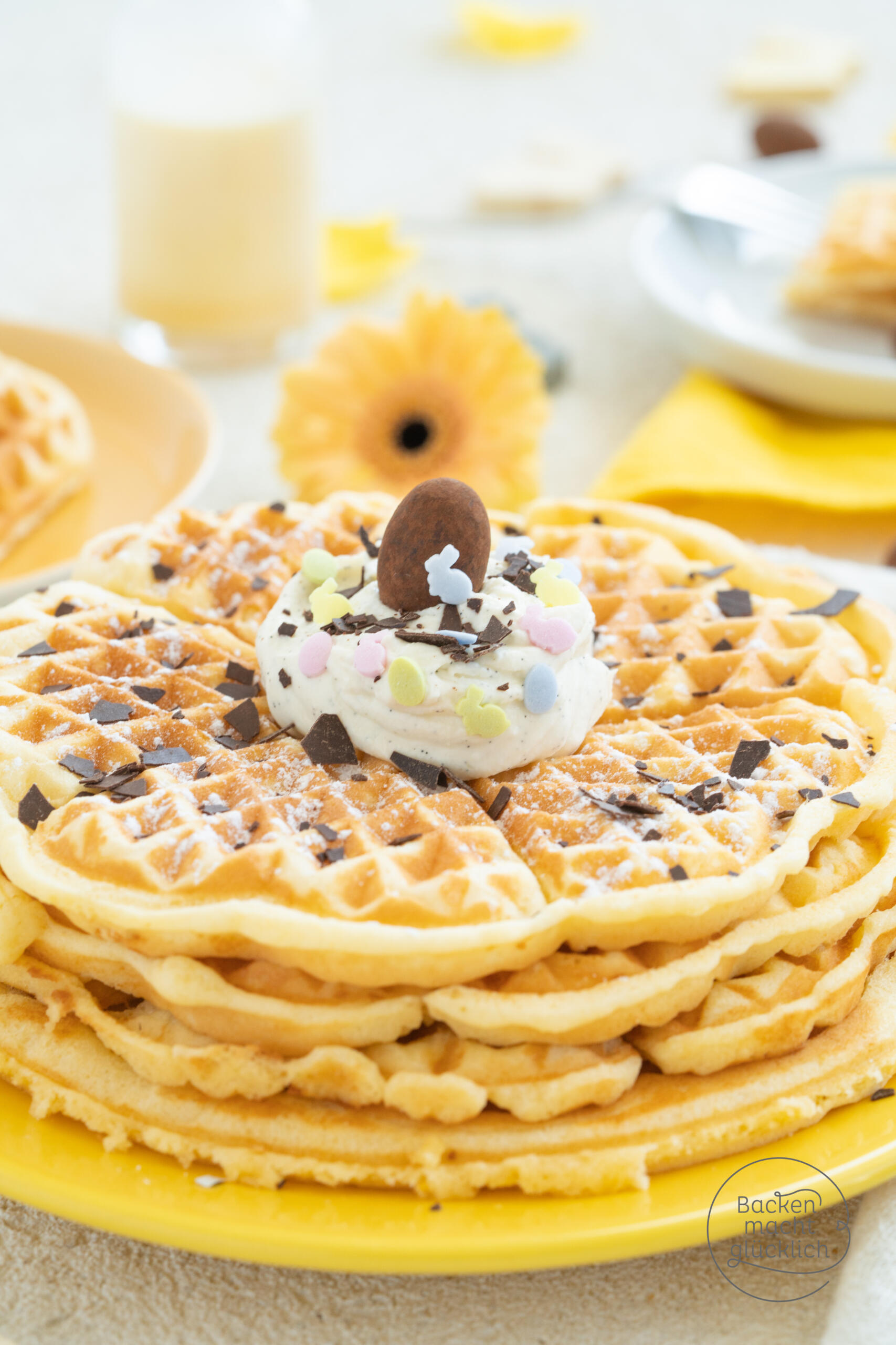 Waffelteig mit Eierlikör