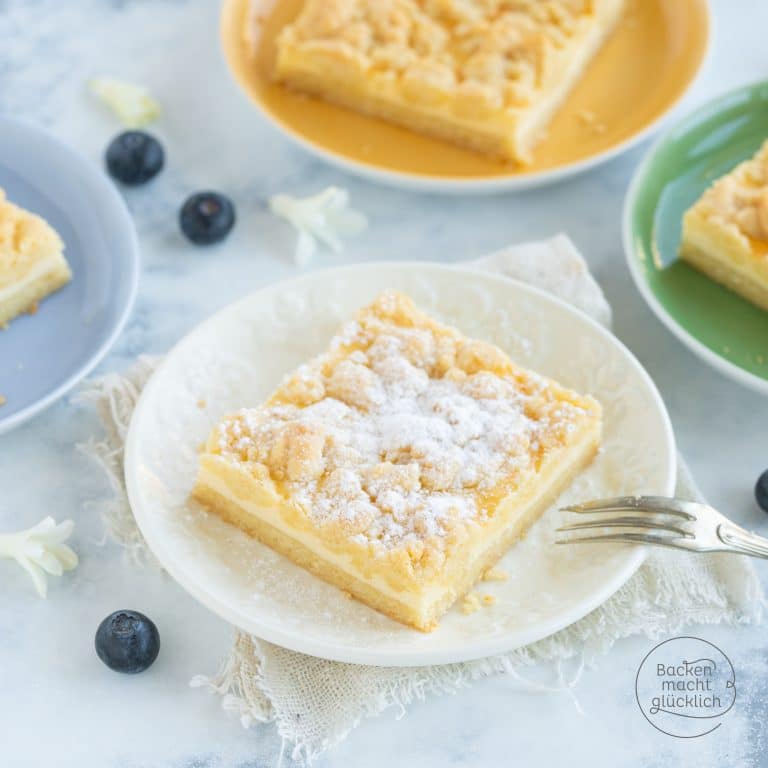 Schneller, saftiger Käsekuchen mit Streuseln