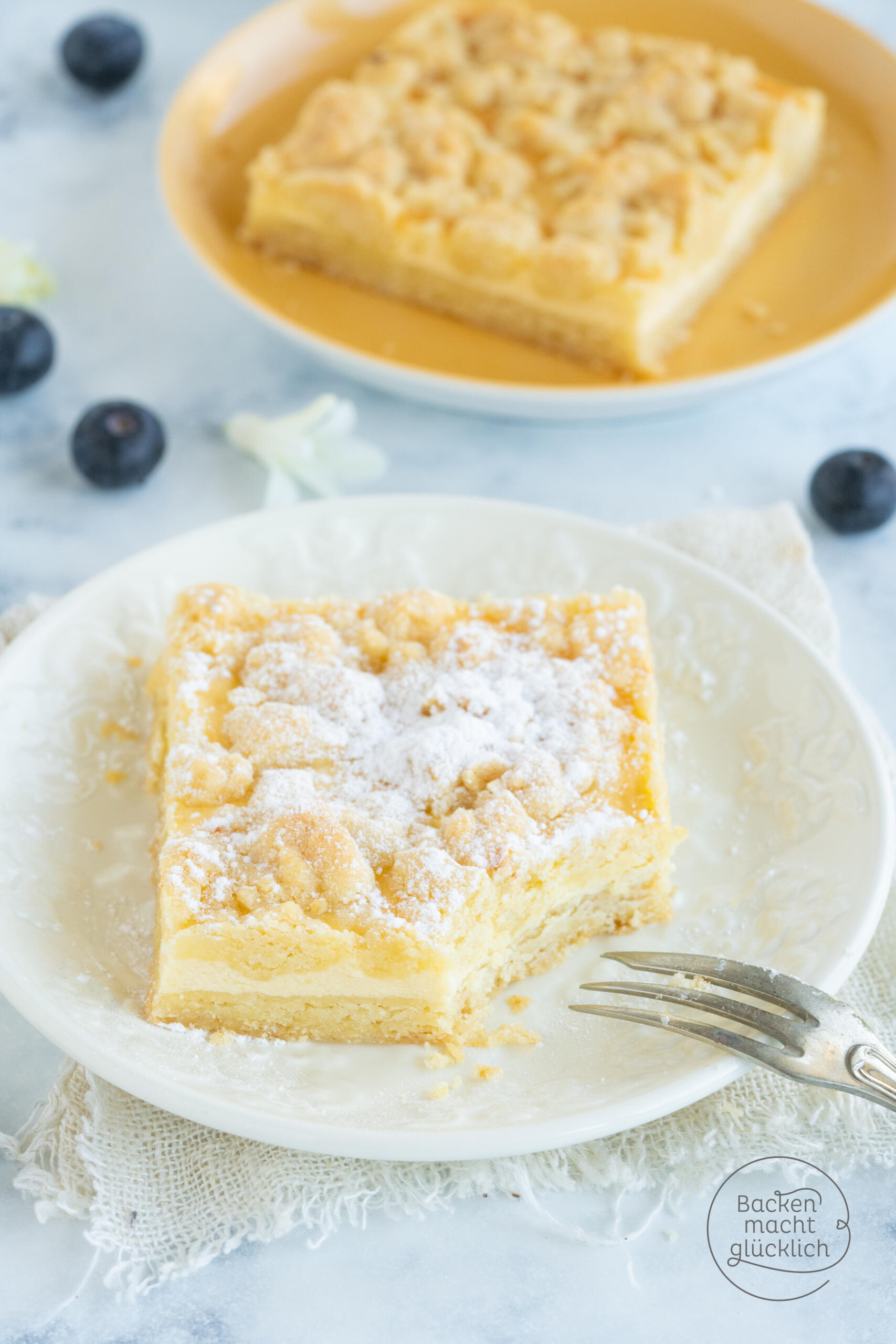 Käsekuchen mit Streusel vom Blech