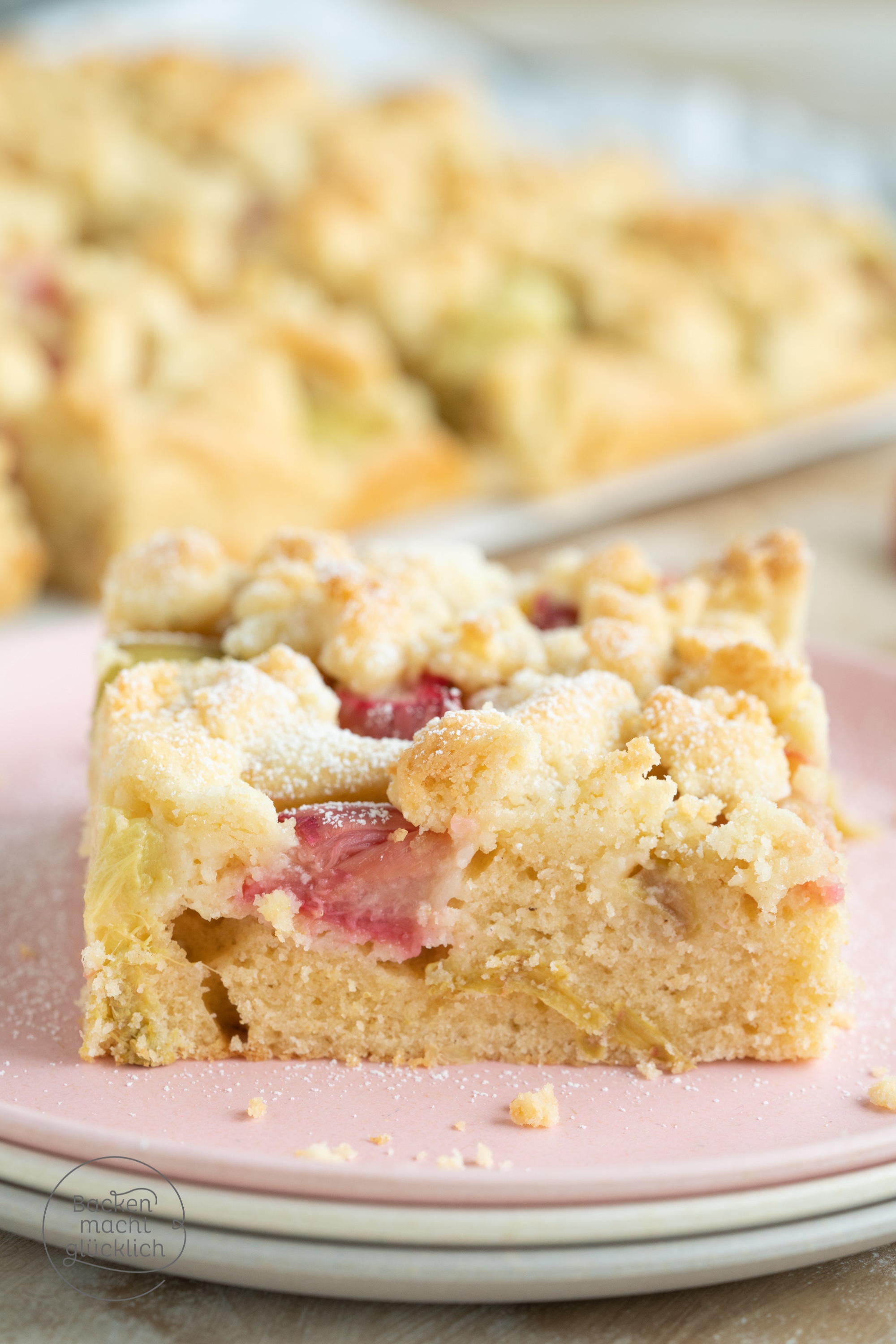 Rhabarberkuchen mit Streuseln