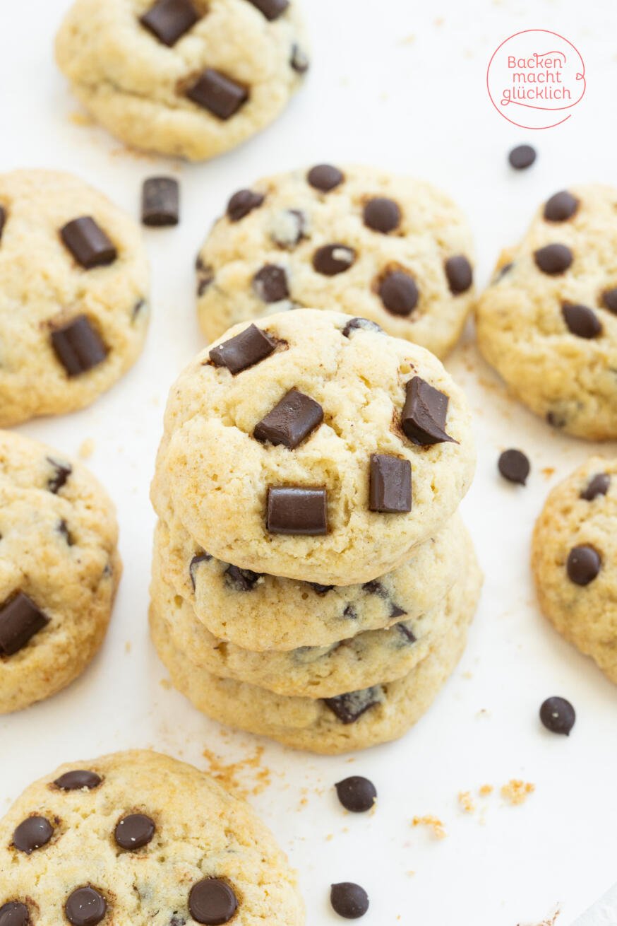 Vegane Chocolate Chip Cookies | Backen macht glücklich
