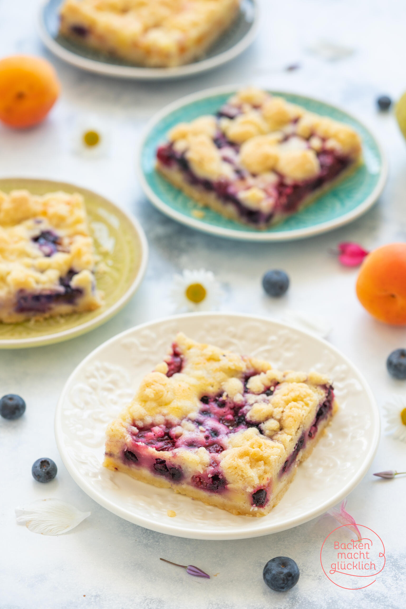 Mürbeteig Obstkuchen mit Streuseln