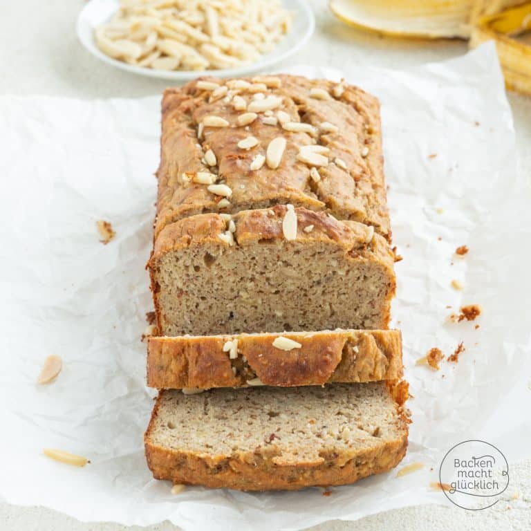 Low Carb Bananenbrot ohne Zucker und Mehl