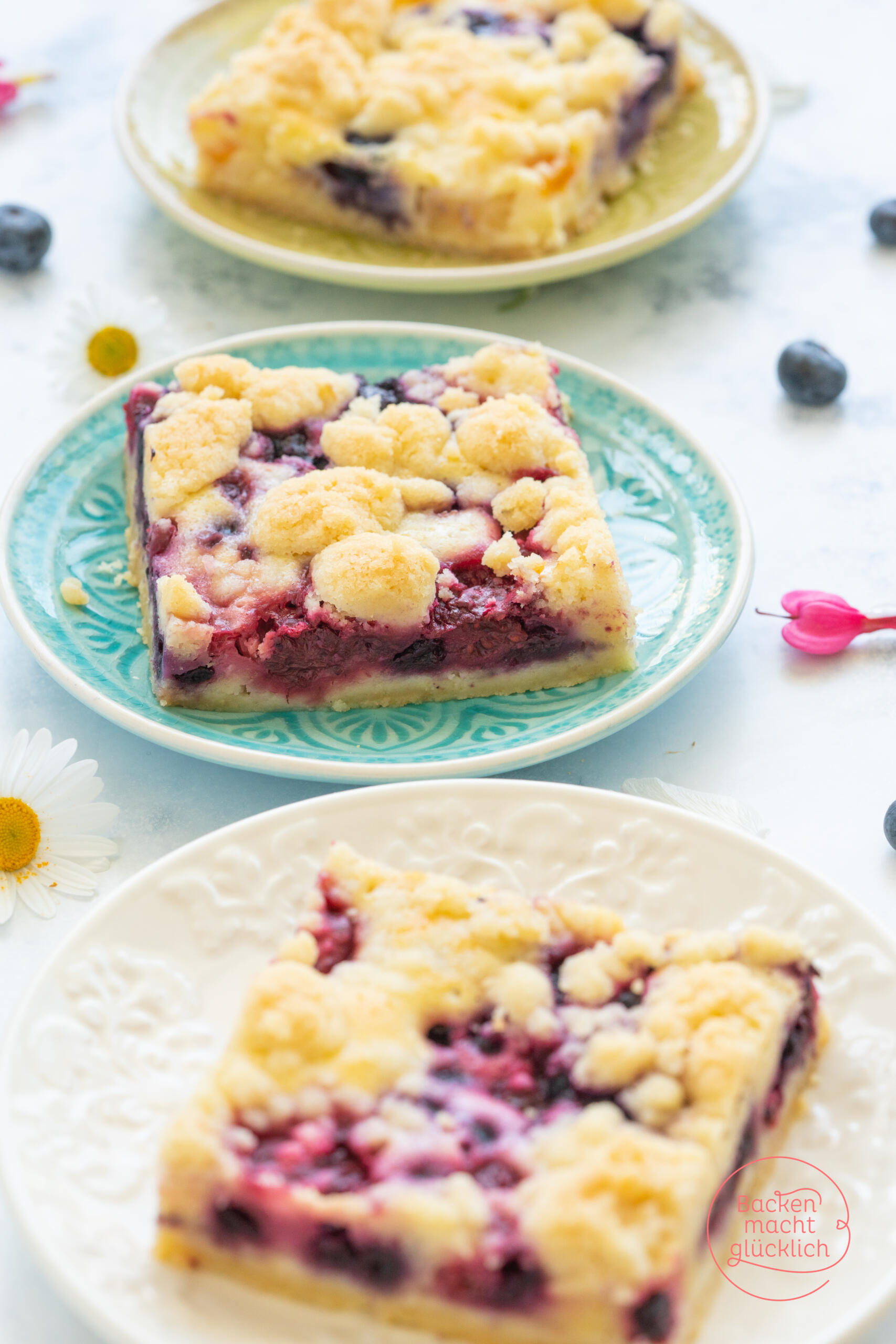 Streuselkuchen mit Obst vom Blech