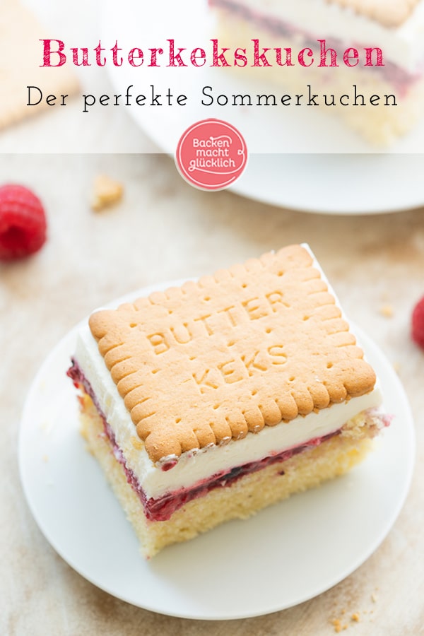 Dieser Butterkeks-Kuchen mit Pudding und Beeren ist wie gemacht für Gartenfeste und Co: fruchtig, cremig und erfrischend!