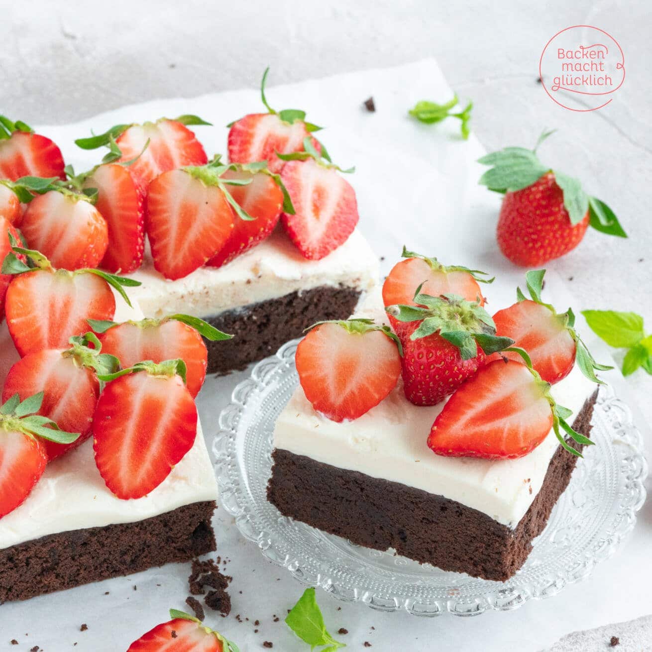 ErdbeerBrownies Backen macht glücklich