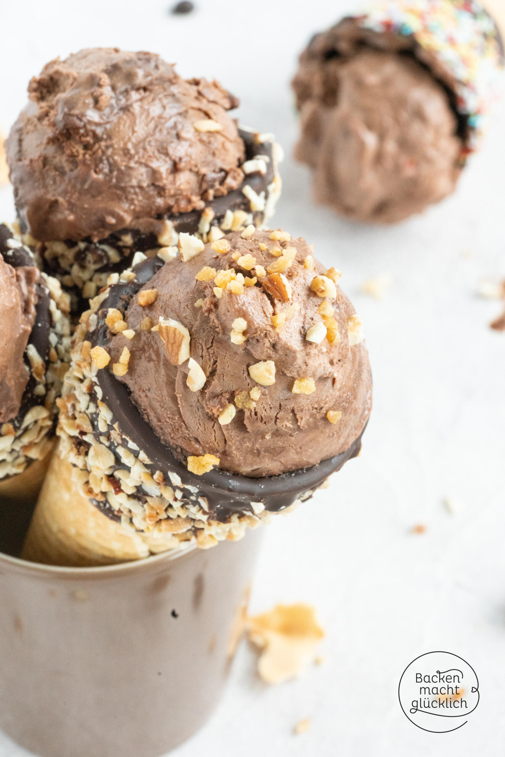 Selbstgemachtes Nutellaeis