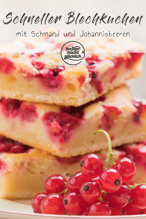 Dieser Johannisbeer-Kuchen ist die perfekte Kombination aus super saftigem Rührteig und säuerlichen Früchten. Der einfache Blechkuchen mit Johannisbeeren ist ein echtes Muss im Sommer.