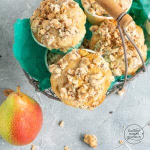 Birnen-Streusel-Muffins