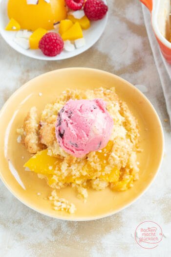 Schneller Pfirsich Cobbler Backen Macht Glucklich
