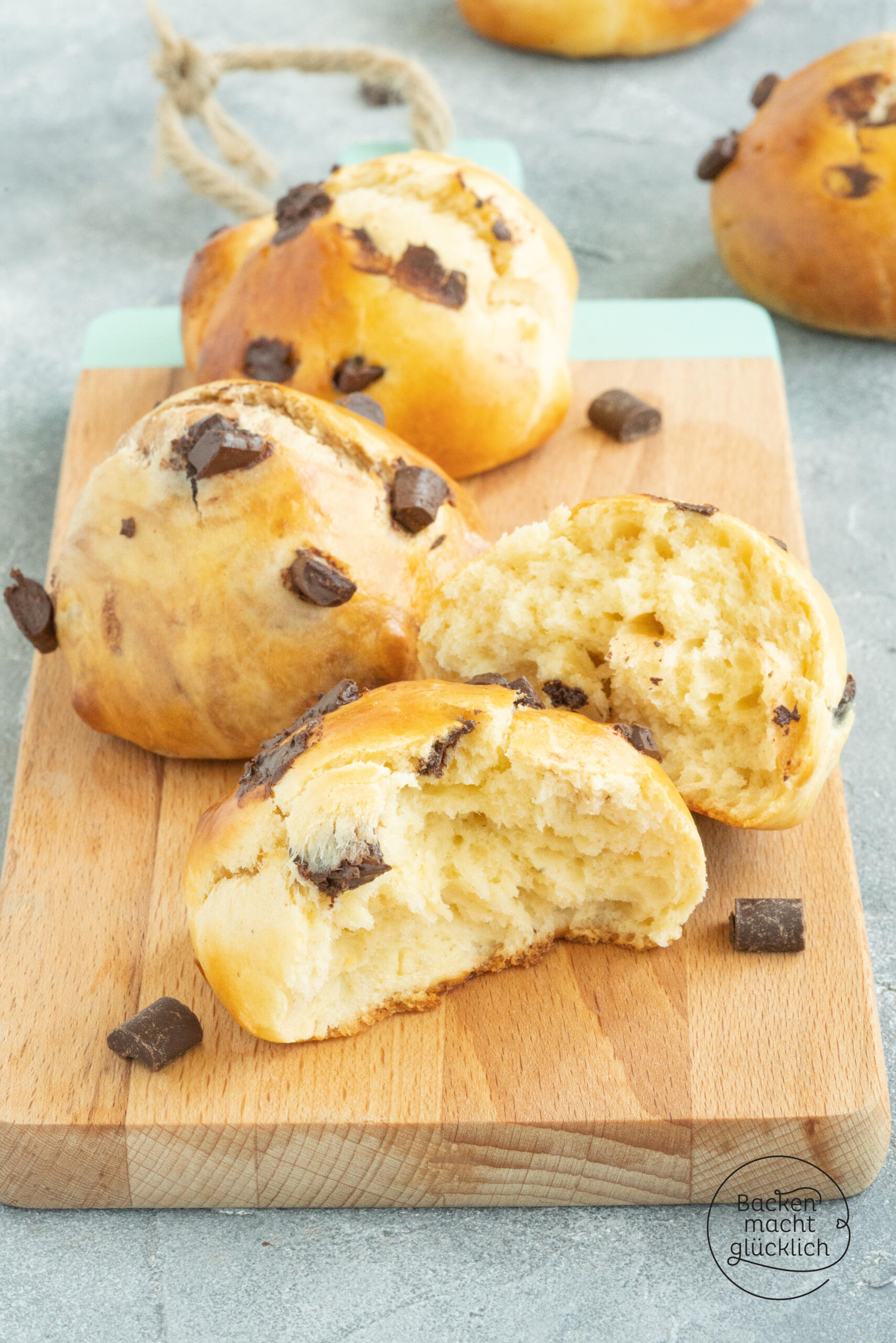 schokobrötchen aus Hefeteig