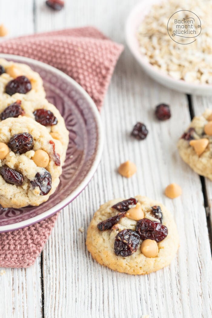 Cranberry-Cookies mit Haferflocken | Backen macht glücklich