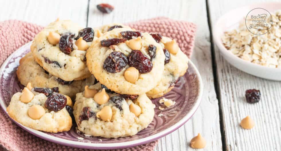 Cranberry Haferflocken Cookies