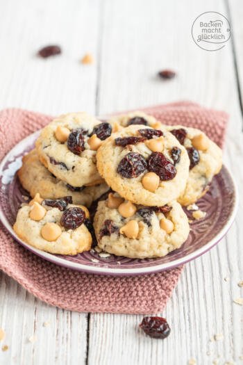 Cranberry Cookies mit Haferflocken