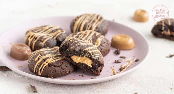 Karamell-Schoko-Cookies weicher Kern